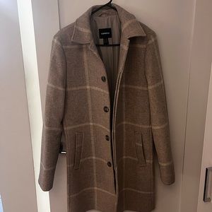 Express plaid topcoat size small